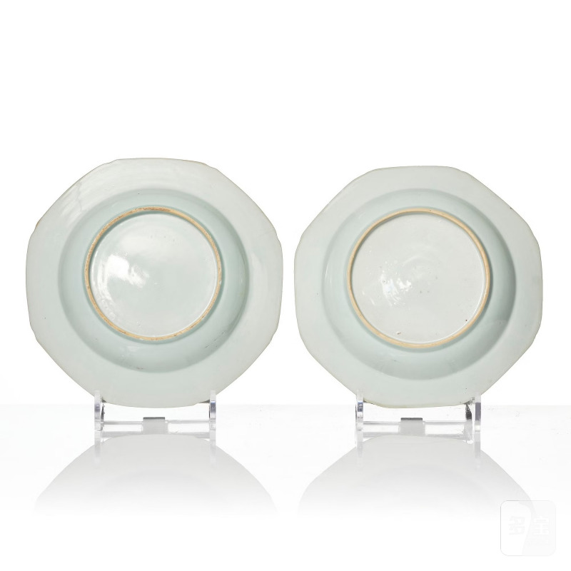 A set of 12 famille rose 'double peacock' soup dishes, - 图9
